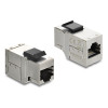 DELOCK Keystone module RJ45 90835, θηλυκό σε θηλυκό, Cat 6A STP, ασημί | Εξοπλισμός IT | elabstore.gr