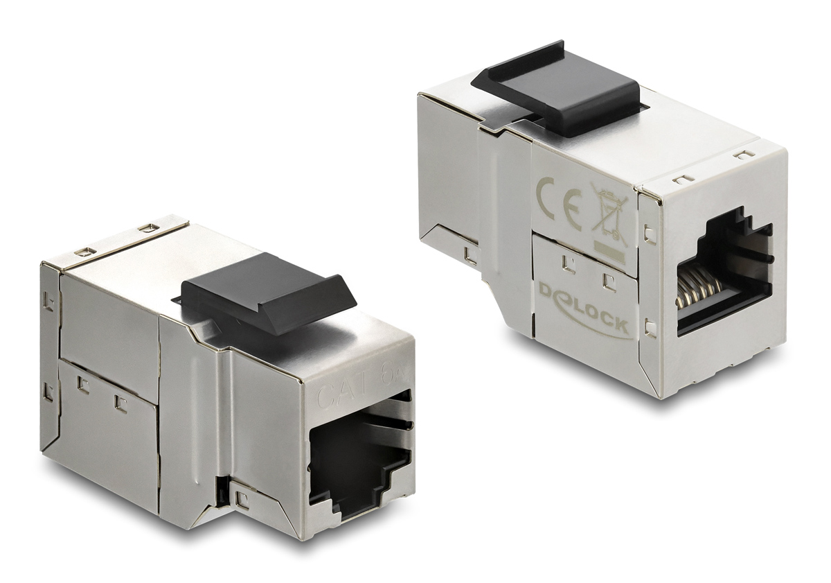 DELOCK Keystone module RJ45 90835, θηλυκό σε θηλυκό, Cat 6A STP, ασημί | eLabstore.gr DELOCK Keystone module RJ45 90835, θηλυκό σε θηλυκό, Cat 6A STP, ασημί | Εξοπλισμός IT | elabstore.gr