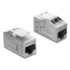 DELOCK Keystone module RJ45 91122, θηλυκό σε θηλυκό, Cat 6A STP, ασημί | Εξοπλισμός IT | elabstore.gr