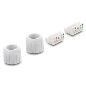 DELOCK σύνδεσμος LSA 91126, CAT 6A unshielded, tool-free, λευκός | Καλώδια - Αντάπτορες | elabstore.gr