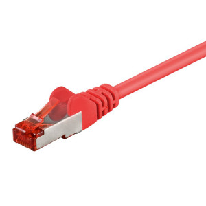 GOOBAY καλώδιο δικτύου 93214, CAT 6 S/FTP, copper, 250MHz, 0.25m, κόκκινο | Καλώδια - Αντάπτορες | elabstore.gr