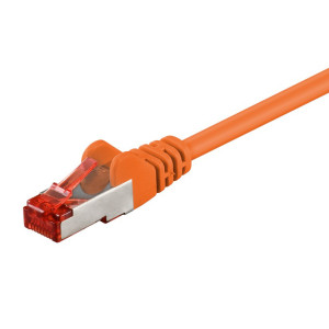 GOOBAY καλώδιο δικτύου 93340, CAT 6 S/FTP, copper, 250MHz, 0.25m, πορτοκαλί | Καλώδια - Αντάπτορες | elabstore.gr