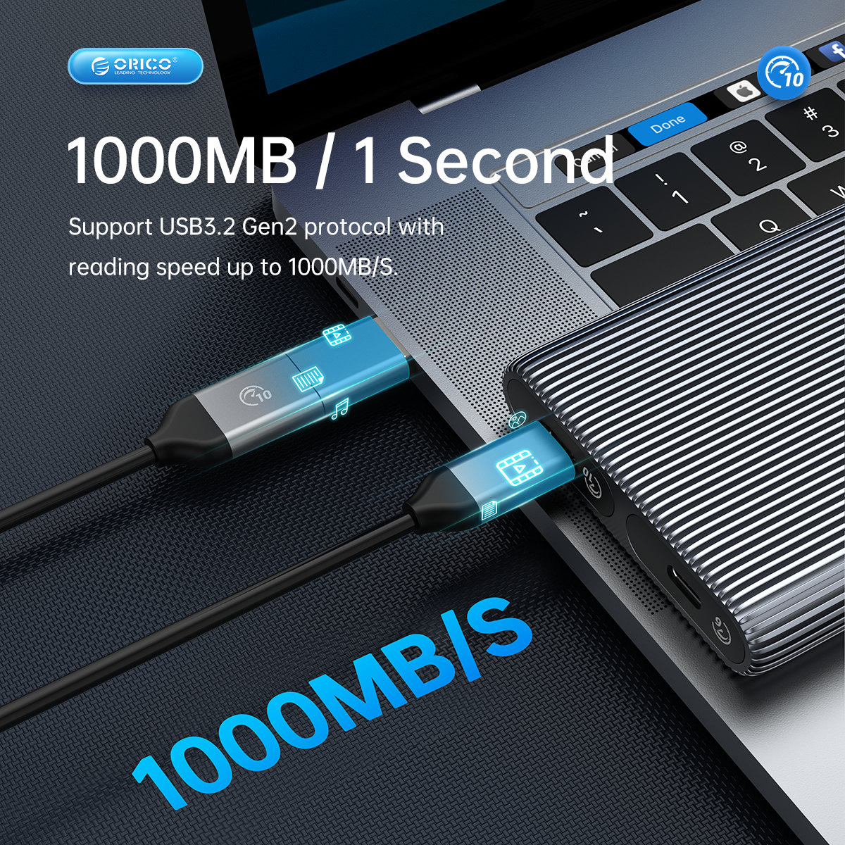 ORICO θήκη για 2x M.2 NVME SSD AM2C3-2N, 10Gbps, tool free, γκρι | eLabstore.gr ORICO θήκη για 2x M.2 NVME SSD AM2C3-2N, 10Gbps, tool free, γκρι - Image 6