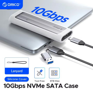 ORICO θήκη για M.2 NVME/NGFF SSD AXM2S-G2, 10Gbps, tool free, γκρι | Συνοδευτικά PC | elabstore.gr