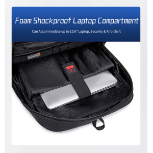 ARCTIC HUNTER τσάντα πλάτης B00111 με θήκη laptop 15.6", 20L, μαύρη | Προσωπική Φροντίδα | elabstore.gr