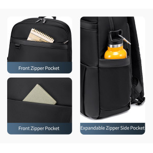 ARCTIC HUNTER τσάντα πλάτης B00811 με θήκη laptop 15.6", 16.5L, μαύρη | Προσωπική Φροντίδα | elabstore.gr