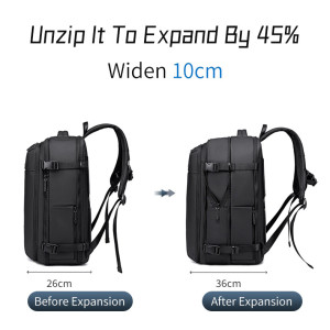 ARCTIC HUNTER τσάντα πλάτης B00866 με θήκη laptop 15.6", αεροστεγής θήκη, 35.5L/49.5L, μαύρη | Προσωπική Φροντίδα | elabstore.gr