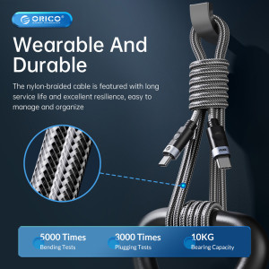 ORICO καλώδιο USB-C C2CZ, 100W, 480Mbps, 1m, μαύρο | Καλώδια - Αντάπτορες | elabstore.gr