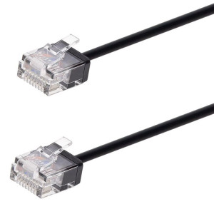 POWERTECH καλώδιο δικτύου CAB-N428, Cat 6A U/UTP, ultra slim, copper, 500MHz, 1.5m, μαύρο | Καλώδια - Αντάπτορες | elabstore.gr
