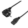 POWERTECH καλώδιο τροφοδοσίας CAB-P043, 3x 0.75mm², copper, 1.5m, μαύρο | Καλώδια - Αντάπτορες | elabstore.gr