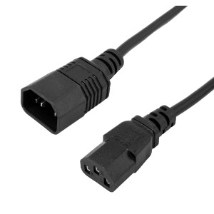 POWERTECH καλώδιο προέκτασης τροφοδοσίας CAB-P053, 3x 0.75mm², copper, 1.5m, μαύρο | Καλώδια - Αντάπτορες | elabstore.gr