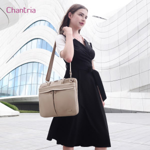 CHANTRIA γυναικεία τσάντα ώμου CB00773 για laptop 15.6", 4L, χακί | Προσωπική Φροντίδα | elabstore.gr