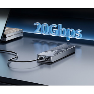 ORICO θήκη για M.2 NVME SSD CNM2-G20, 20Gbps, γκρι | Συνοδευτικά PC | elabstore.gr