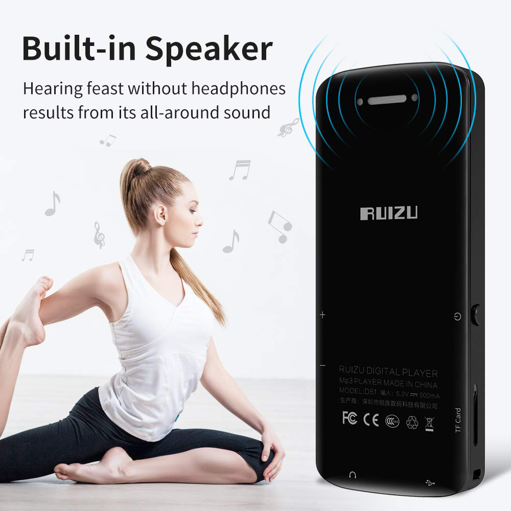 RUIZU MP3 player D50 με οθόνη 1.8", 16GB, Bluetooth, ελληνικό μενού, μαύρο | eLabstore.gr RUIZU MP3 player D50 με οθόνη 1.8", 16GB, Bluetooth, ελληνικό μενού, μαύρο | Εικόνα & Ήχος | elabstore.gr