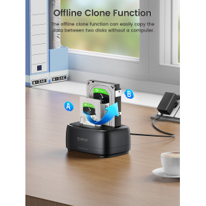 ORICO docking station για 2.5" ή 3.5" SATA HDD/SSD DD28U3-C, 2 θέσεων, 5Gbps, clone function, μαύρο | eLabstore.gr ORICO docking station για 2.5" ή 3.5" SATA HDD/SSD DD28U3-C, 2 θέσεων, 5Gbps, clone function, μαύρο | Συνοδευτικά PC | elabstore.gr