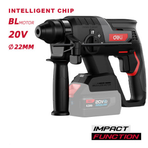 DELI κρουστικό σκαπτικό μπαταρίας DE-DC20-2, Brushless, 20V, 2J | Εργαλεία | elabstore.gr