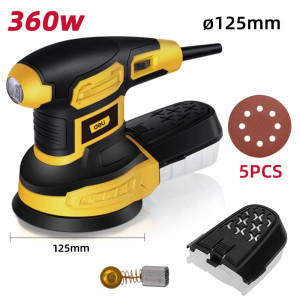 DELI έκκεντρο τριβείο DL-SG125-E3, 360W, Φ125mm, ρυθμιζόμενη ταχύτητα & συλλέκτη | Εργαλεία | elabstore.gr
