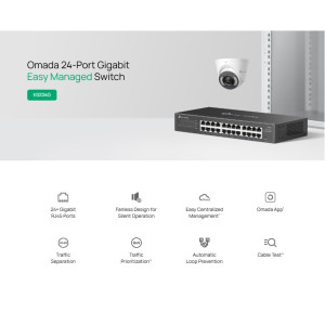 TP-LINK easy managed switch ES224G, 24x Gigabit θύρες, V1.0 | Δικτυακά | elabstore.gr