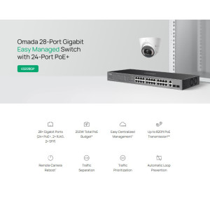 TP-LINK easy managed switch ES228GP, 28x Gigabit θύρες, PoE+, V1.0 | Δικτυακά | elabstore.gr