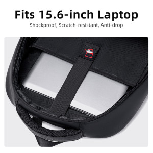 GOLDEN WOLF τσάντα πλάτης GB00707 με θήκη laptop 15.6", 21L, μαύρη | Προσωπική Φροντίδα | elabstore.gr