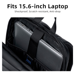 GOLDEN WOLF τσάντα πλάτης GB00731 με θήκη laptop 15.6", 17L, μαύρη | Προσωπική Φροντίδα | elabstore.gr
