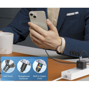 ORICO καλώδιο Lightning σε USB-C GQA29, 29W, 480Mbps, 1m, μαύρο | Καλώδια - Αντάπτορες | elabstore.gr