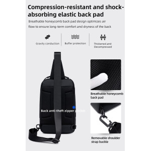 GOLDEN WOLF τσάντα Crossbody GXB00725, 4L, μαύρη | eLabstore.gr GOLDEN WOLF τσάντα Crossbody GXB00725, 4L, μαύρη | eLabstore.gr