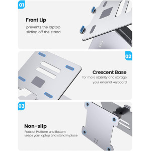 ORICO μεταλλική βάση για laptop/tablet LST-T1, 11~15.6", foldable, ασημί | eLabstore.gr ORICO μεταλλική βάση για laptop/tablet LST-T1, 11~15.6", foldable, ασημί | Αξεσουάρ για Laptop | elabstore.gr
