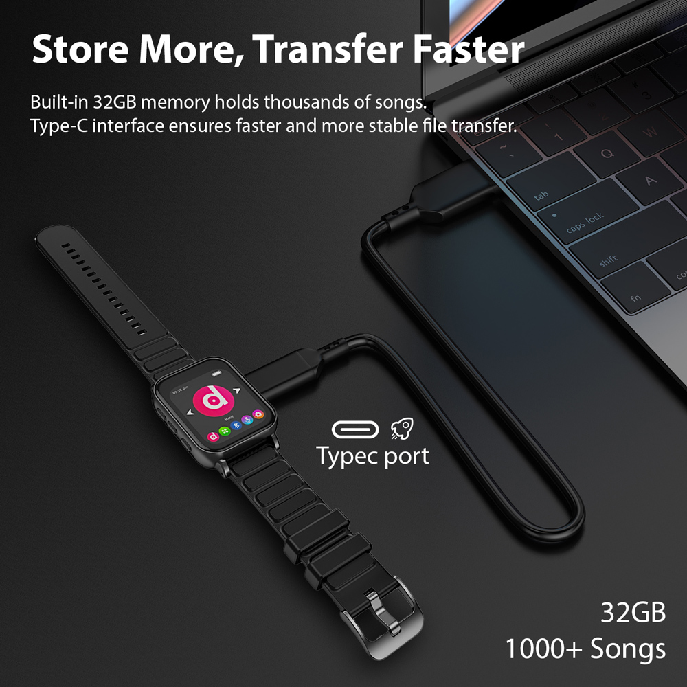 RUIZU MP3 player M8, 1.54", 32GB, Bluetooth, ελληνικό μενού, μαύρο | eLabstore.gr RUIZU MP3 player M8, 1.54", 32GB, Bluetooth, ελληνικό μενού, μαύρο | Εικόνα & Ήχος | elabstore.gr