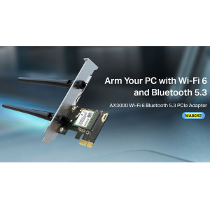 MERCUSYS κάρτα δικτύου WiFi 6 & Bluetooth MA80XE, 3000Mbps AX3000, PCIe, V2.0 | eLabstore.gr MERCUSYS κάρτα δικτύου WiFi 6 & Bluetooth MA80XE, 3000Mbps AX3000, PCIe, V2.0 | Δικτυακά | elabstore.gr