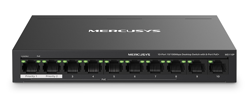 MERCUSYS desktop switch MS110P, 10x 10/100Mbps θύρες, PoE+, V1.0 | eLabstore.gr MERCUSYS desktop switch MS110P, 10x 10/100Mbps θύρες, PoE+, V1.0 | Δικτυακά | elabstore.gr