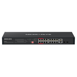 MERCUSYS rackmount switch MS120GP, 20x Gigabit θύρες, PoE+, V1.0 | Δικτυακά | elabstore.gr