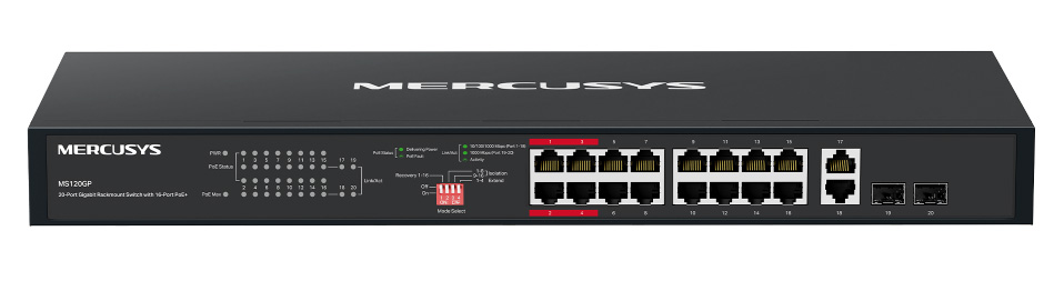 MERCUSYS rackmount switch MS120GP, 20x Gigabit θύρες, PoE+, V1.0 | eLabstore.gr MERCUSYS rackmount switch MS120GP, 20x Gigabit θύρες, PoE+, V1.0 | Δικτυακά | elabstore.gr