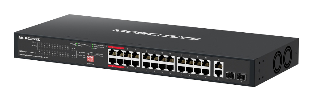 MERCUSYS rackmount switch MS128GP, 28x Gigabit θύρες, PoE+, V1.0 | eLabstore.gr MERCUSYS rackmount switch MS128GP, 28x Gigabit θύρες, PoE+, V1.0 | Δικτυακά | elabstore.gr