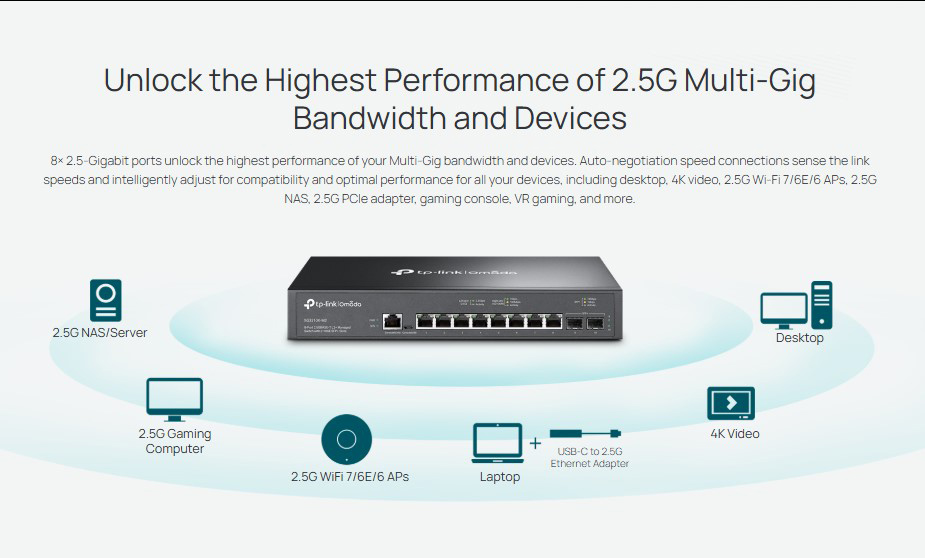 TP-LINK L2+ managed switch SG3210X-M2, 8x 2.5Gbps θύρες, V1.0 | eLabstore.gr TP-LINK L2+ managed switch SG3210X-M2, 8x 2.5Gbps θύρες, V1.0 | Δικτυακά | elabstore.gr