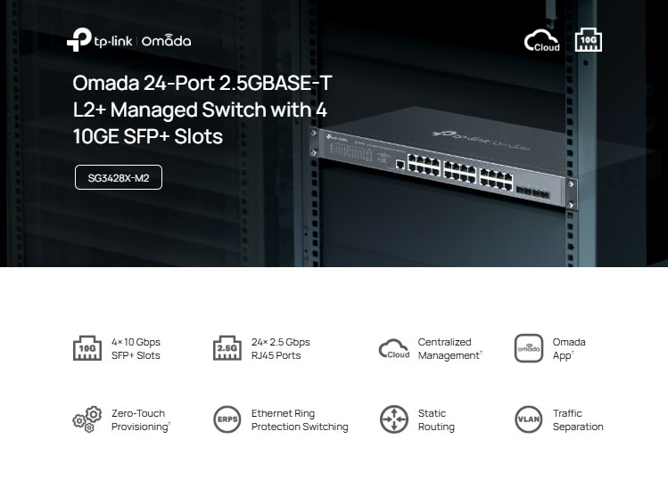 TP-LINK L2+ managed switch SG3428X-M2, 24x 2.5Gbps θύρες, V1.20 | eLabstore.gr TP-LINK L2+ managed switch SG3428X-M2, 24x 2.5Gbps θύρες, V1.20 | Δικτυακά | elabstore.gr