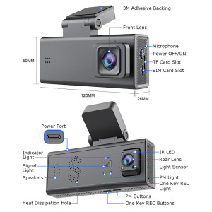 SECTEC smart κάμερα αυτοκινήτου ST-CC09-GPS-EU, μπροστινή/καμπίνας, 1080p, 4G, GPS | eLabstore.gr SECTEC smart κάμερα αυτοκινήτου ST-CC09-GPS-EU, μπροστινή/καμπίνας, 1080p, 4G, GPS | Gadgets - Αξεσουάρ | elabstore.gr