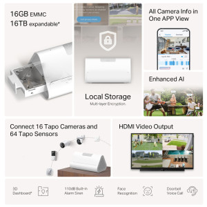 TP-LINK smart hub Tapo H500, HomeBase, WiFi, 868MHz, V1.0 | Οικιακός εξοπλισμός | elabstore.gr