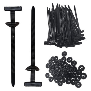 POWERTECH δεματικά καλωδίων TIES-082, 5x90mm, μαύρα, 50τμχ | Καλώδια - Αντάπτορες | elabstore.gr