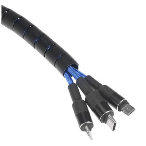 POWERTECH δεματικό καλωδίων TIES-083, πλαστικό, Φ20mm, 2m, μαύρο | Καλώδια - Αντάπτορες | elabstore.gr
