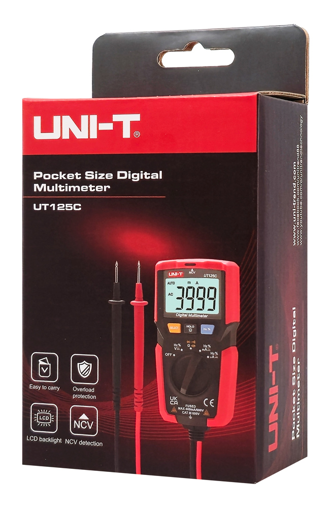 UNI-T μίνι ψηφιακό πολύμετρο UT125C, 600V AC/DC, NCV | eLabstore.gr UNI-T μίνι ψηφιακό πολύμετρο UT125C, 600V AC/DC, NCV | Εργαλεία | elabstore.gr