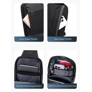 ARCTIC HUNTER τσάντα Crossbody XB00829, 3L, μαύρη | Προσωπική Φροντίδα | elabstore.gr