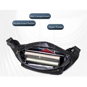 ARCTIC HUNTER τσάντα Crossbody XB00837, 3.5L, μαύρη | Προσωπική Φροντίδα | elabstore.gr