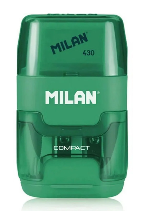 MILAN ξύστρα μολυβιών με κάδο & γόμα 1204703116, πράσινη | eLabstore.gr MILAN ξύστρα μολυβιών με κάδο & γόμα 1204703116, πράσινη | Αναλώσιμα - Είδη Γραφείου | elabstore.gr