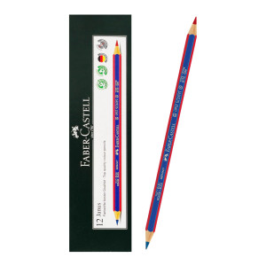 FABER CASTELL ξυλομπογιά με διπλή μύτη 224116000, εξάγωνο, μπλε/κόκκινο, 12τμχ | Αναλώσιμα - Είδη Γραφείου | elabstore.gr