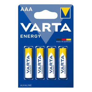 VARTA αλκαλικές μπαταρίες Energy, AAA/LR03, 1.5V, 4τμχ | Μπαταρίες | elabstore.gr