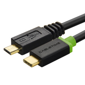 CABLETIME καλώδιο USB-C σε micro USB CT-U32-CMMCBG, 2A, 480Mbps, 1m, μαύρο | Καλώδια - Αντάπτορες | elabstore.gr