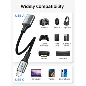 CABLETIME αντάπτορας USB-C σε USB CT-CMAF3.0, 5Gbps, γκρι | eLabstore.gr