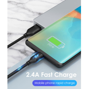 CABLETIME καλώδιο micro USB σε USB CT-C165-05G, 2.4A, 480Mbps, 0.25m, μαύρο | Καλώδια - Αντάπτορες | elabstore.gr