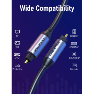 CABLETIME καλώδιο ήχου Toslink CT-AV380-P04GN, gold plated, 5mm, 1m, μαύρο | eLabstore.gr